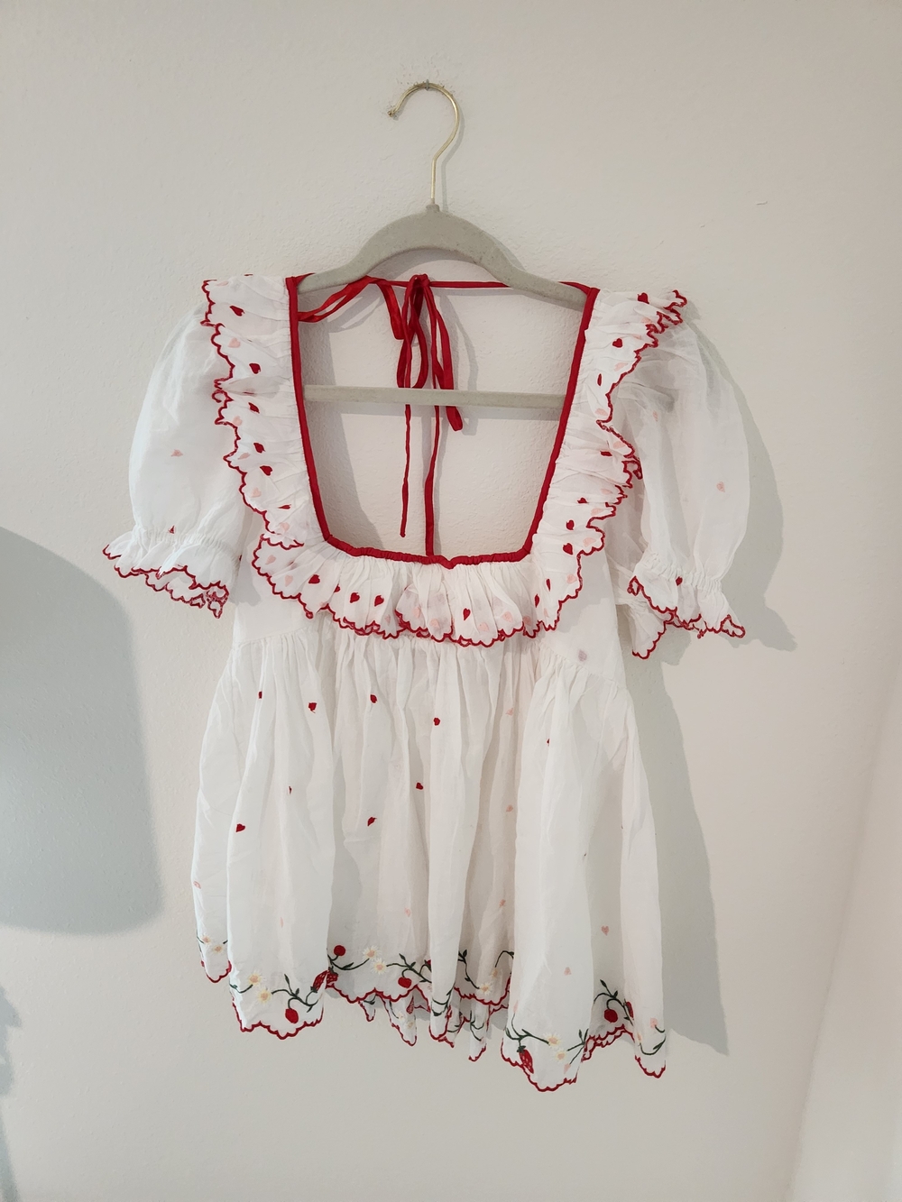 Kimchi Strawberry Babydoll Top